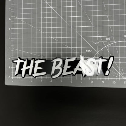 1PC THE BEAST! 3D Acrylic Badge - Car Truck Emblem Fender Tailgate Trunk Sticker