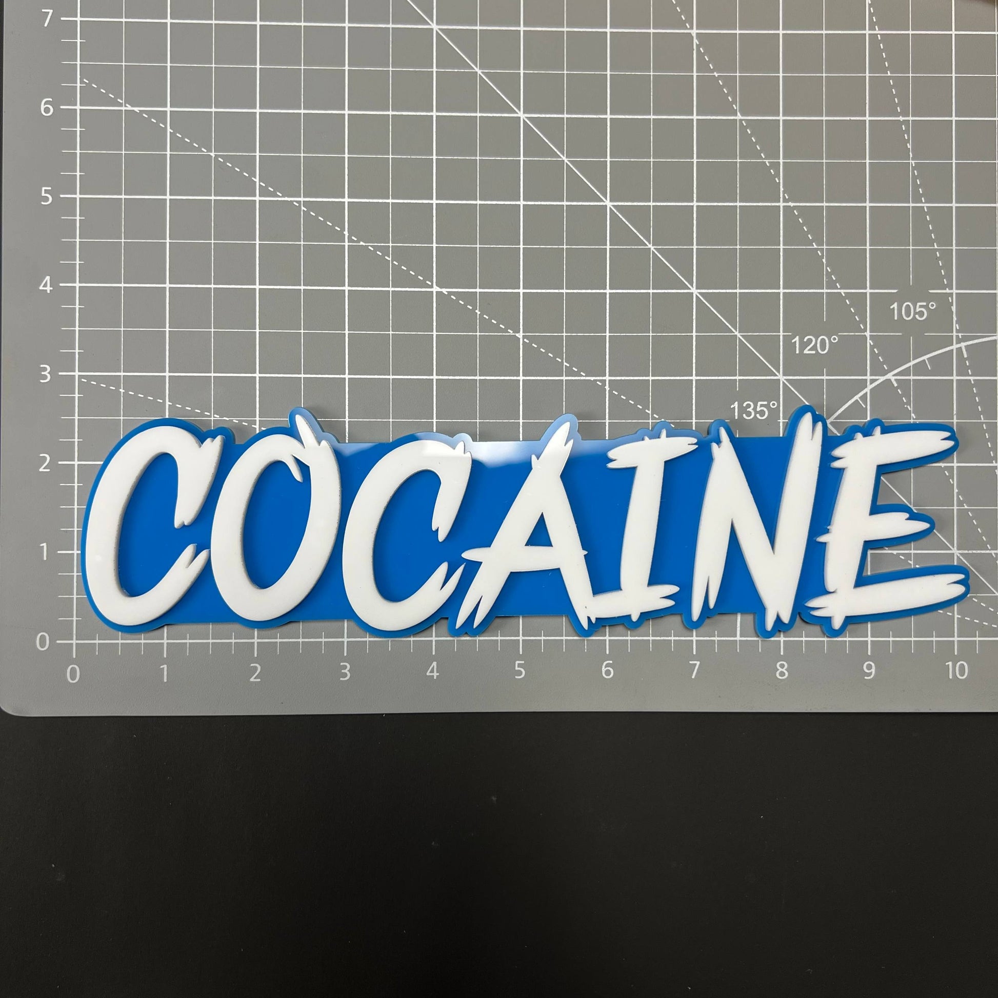 1PC COCAINE 3D Acrylic Badge - Car Truck Emblem Fender Tailgate Trunk Sticker