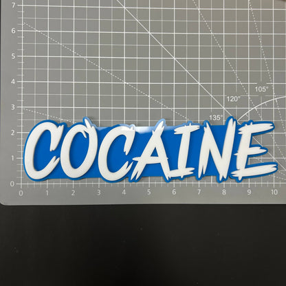 1PC COCAINE 3D Acrylic Badge - Car Truck Emblem Fender Tailgate Trunk Sticker