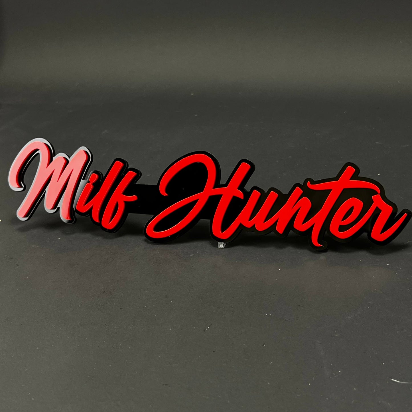 1PC Milf Hunter 3D Acrylic Badge - Car Truck Emblem Fender Sticker
