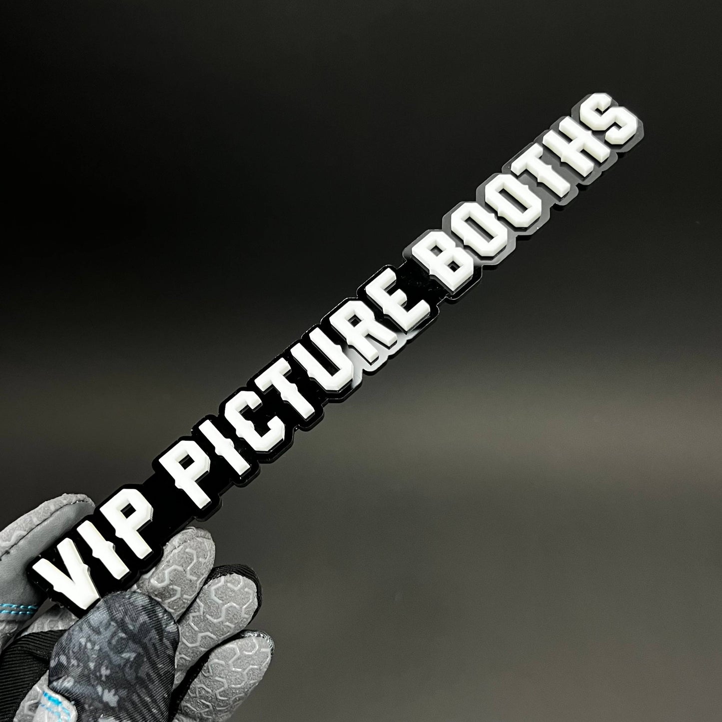 1PC VIP PICTURE BOOTHS 3D Acrylic Badge - Car Truck Emblem Fender Sticker