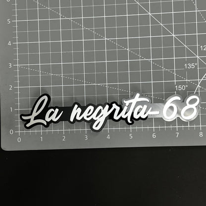 1PC La negrita-68 3D Acrylic Badge - Car Truck Emblem Fender Sticker
