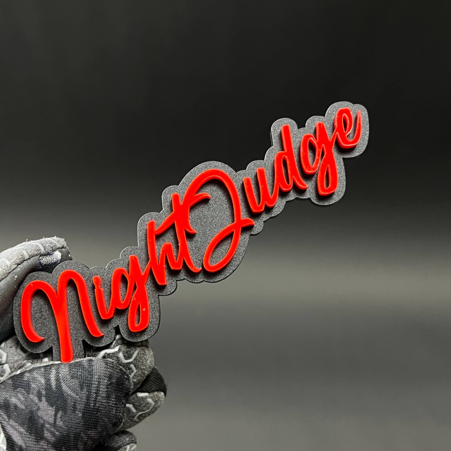 1PC NightJudge 3D Acrylic Badge - Car Truck Emblem Fender Tailgate Trunk Sticker