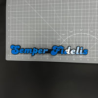 1PC Semper Fidelis 3D Acrylic Badge - Car Truck Emblem Fender Sticker