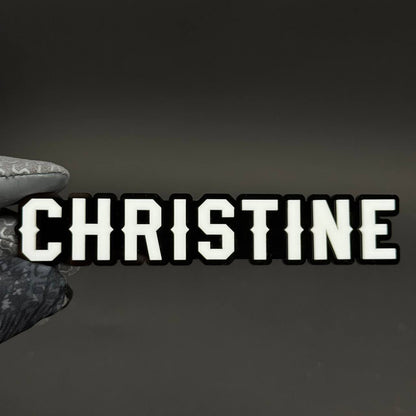 1PC CHRISTINE 3D Acrylic Badge - Car Truck Emblem Fender Tailgate Trunk Sticker