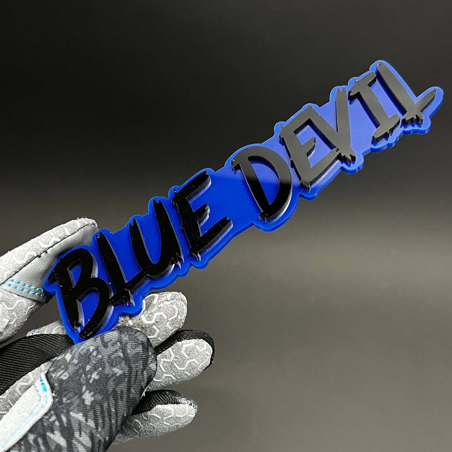 1PC BLUE DEVIL 3D Acrylic Badge - Car Truck Emblem Fender Tailgate Trunk Sticker