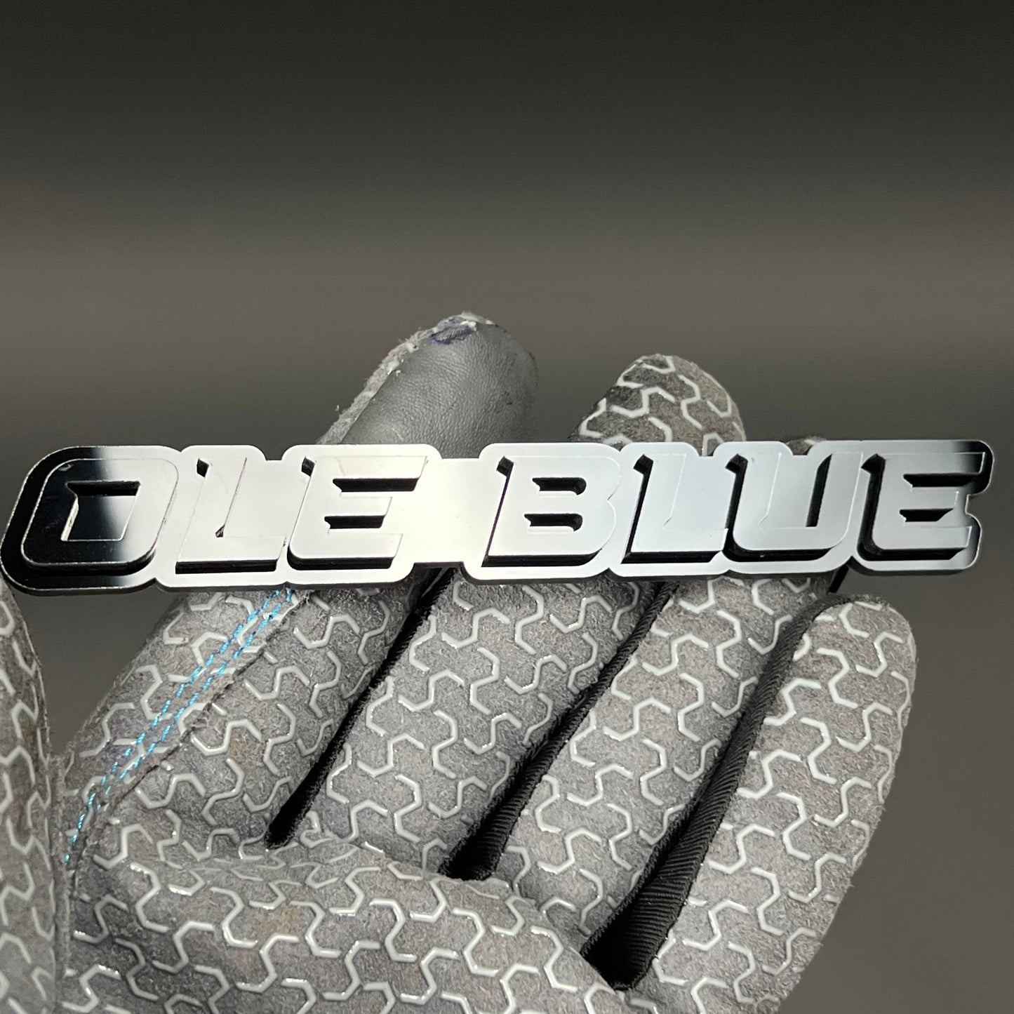 1PC OLE BLUE 3D Acrylic Badge - Car Truck Emblem Fender Tailgate Trunk Sticker
