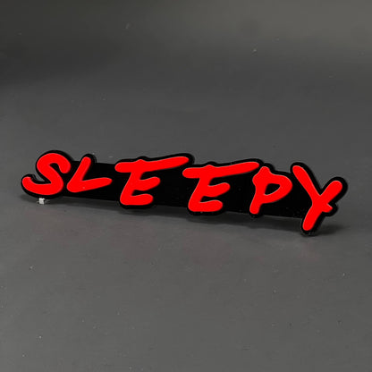 1PC SLEEPY 3D Acrylic Badge - Car Truck Emblem Fender Tailgate Trunk Sticker