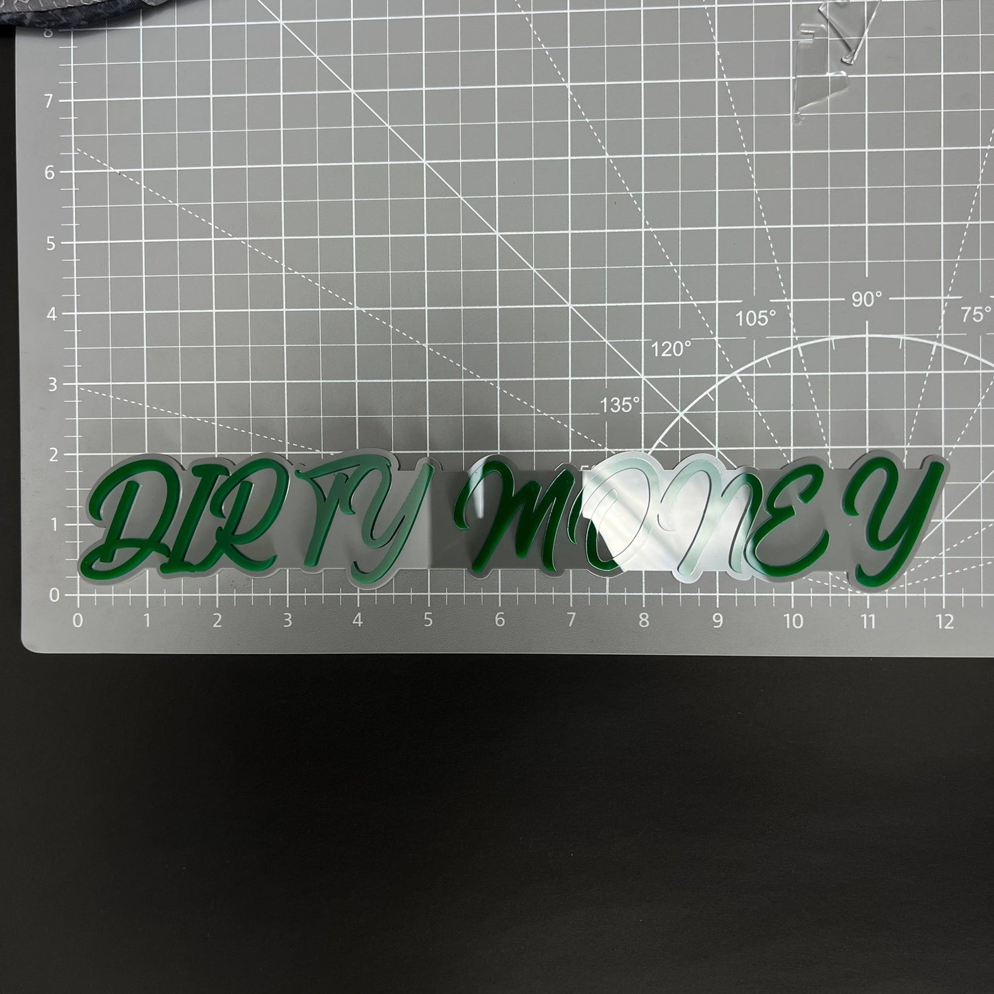 1PC DIRTY MONEY 3D Acrylic Badge - Car Truck Emblem Fender Sticker