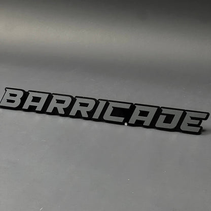 1PC BARRICADE 3D Acrylic Badge - Car Truck Emblem Fender Tailgate Trunk Sticker