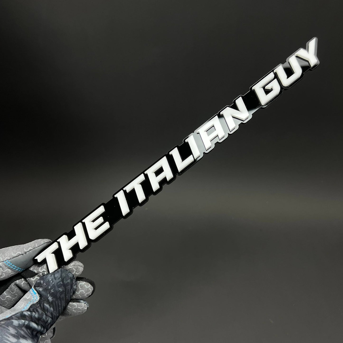 1PC THE ITALIAN GUY 3D Acrylic Badge - Car Truck Emblem Fender Sticker