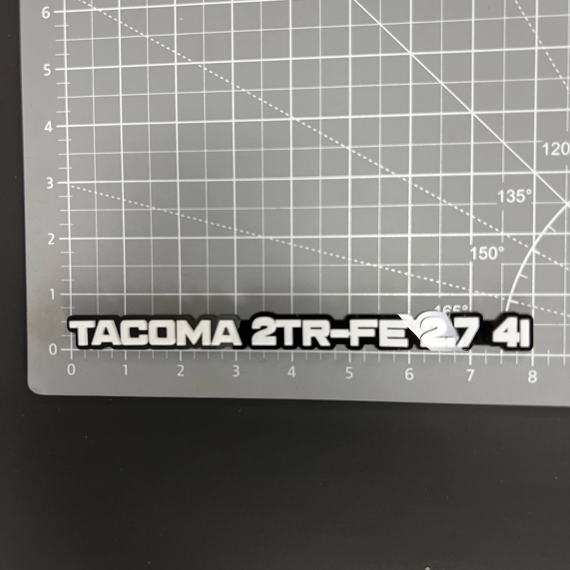 1PC TACOMA 2TR-FE 2.7 4I 3D Acrylic Badge - Car Truck Emblem Fender Sticker