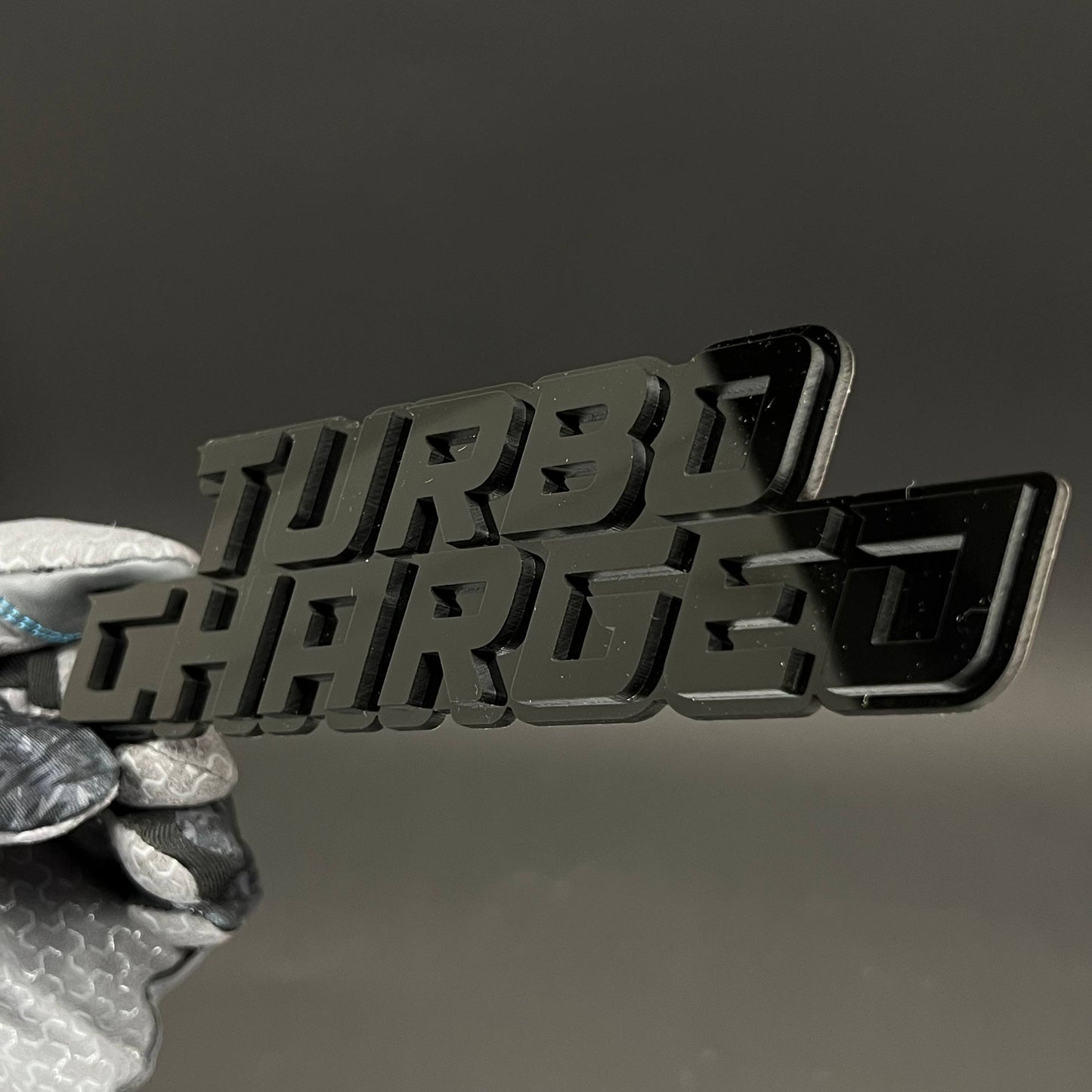 1PC TURBOCHARGED 3D Acrylic Badge - Car Truck Emblem Fender Sticker