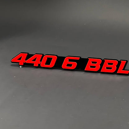 1PC 440 6 BBL 3D Acrylic Badge - Car Truck Emblem Fender Tailgate Trunk Sticker
