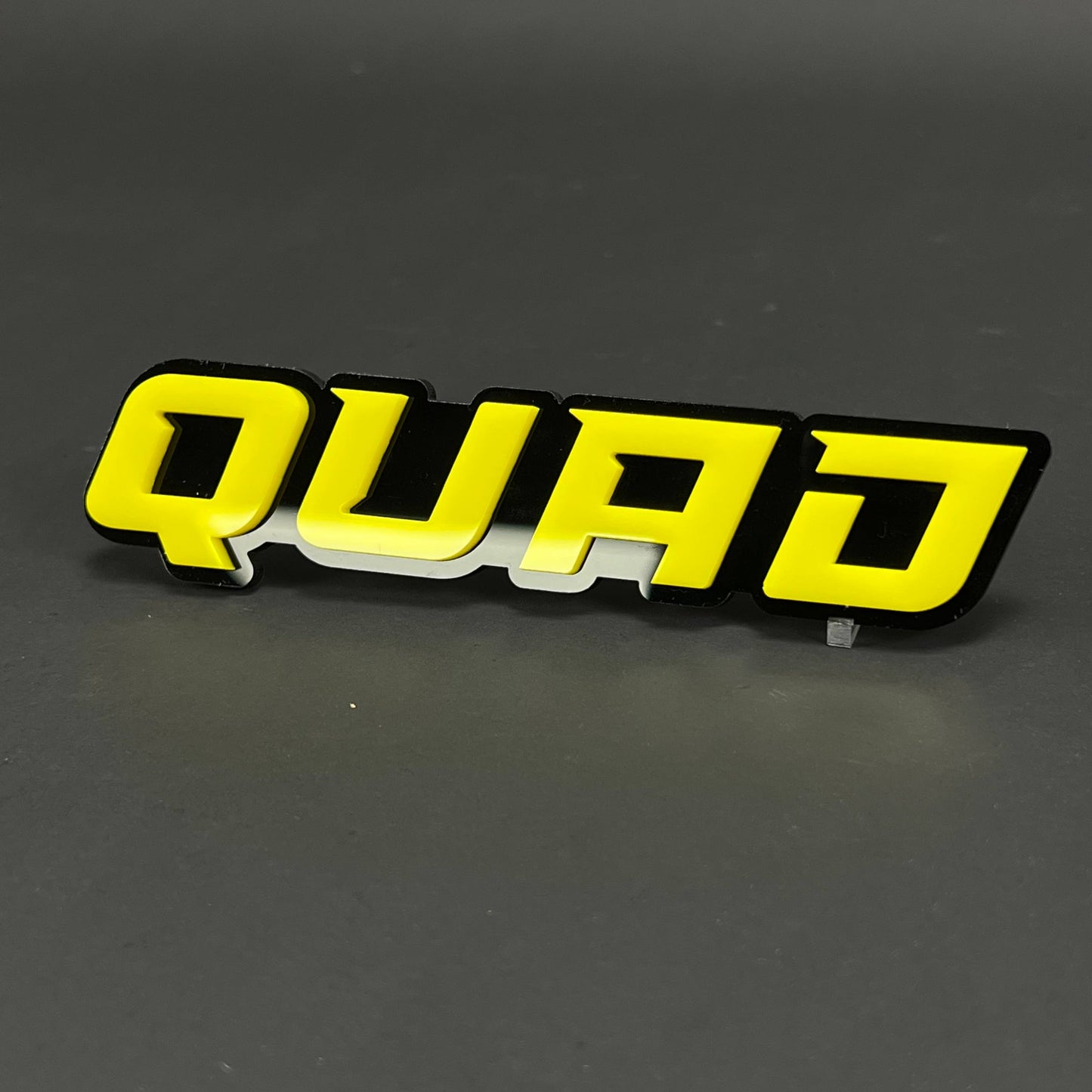 1PC QUAD 3D Acrylic Badge - Car Truck Emblem Fender Tailgate Trunk Sticker