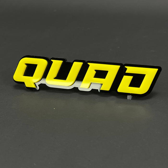 1PC QUAD 3D Acrylic Badge - Car Truck Emblem Fender Tailgate Trunk Sticker