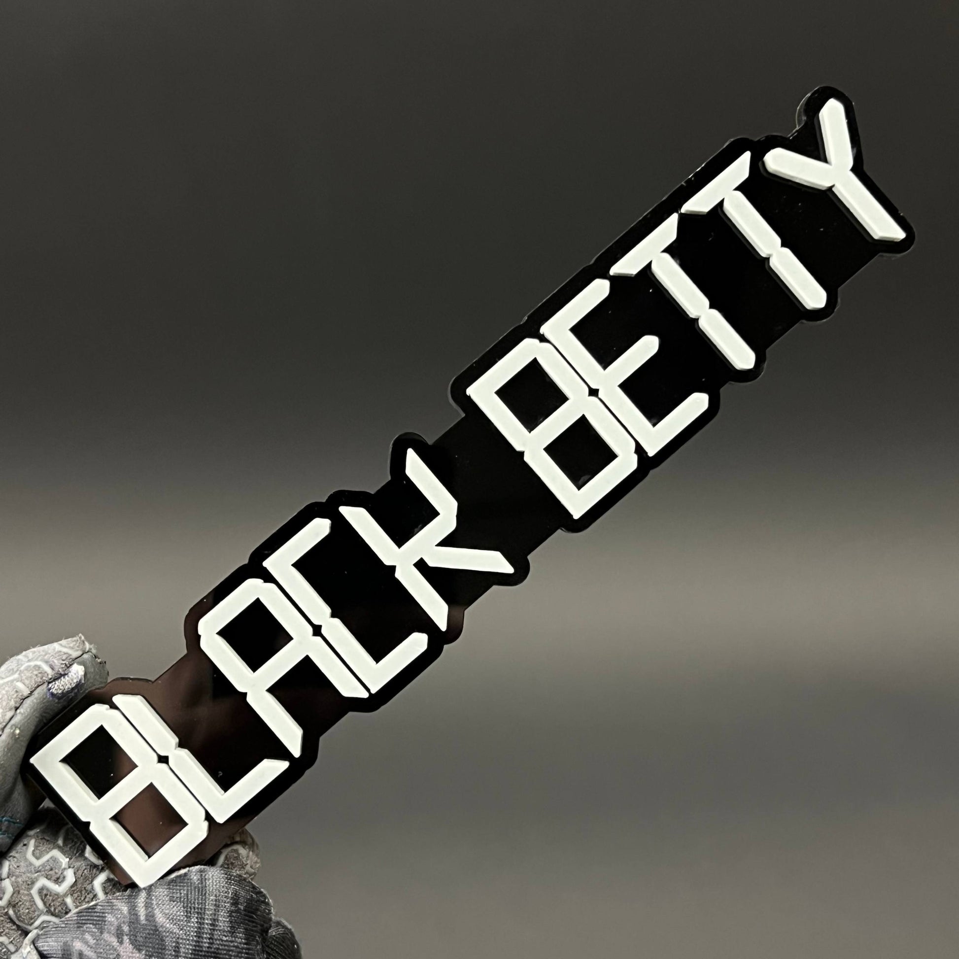 1PC BLACK BETTY 3D Acrylic Badge - Car Truck Emblem Fender Sticker