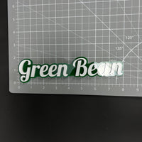 1PC Green Bean 3D Acrylic Badge - Car Truck Emblem Fender Tailgate Trunk Sticker