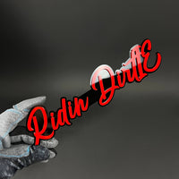 1PC Ridin DirtE 3D Acrylic Badge - Car Truck Emblem Fender Sticker