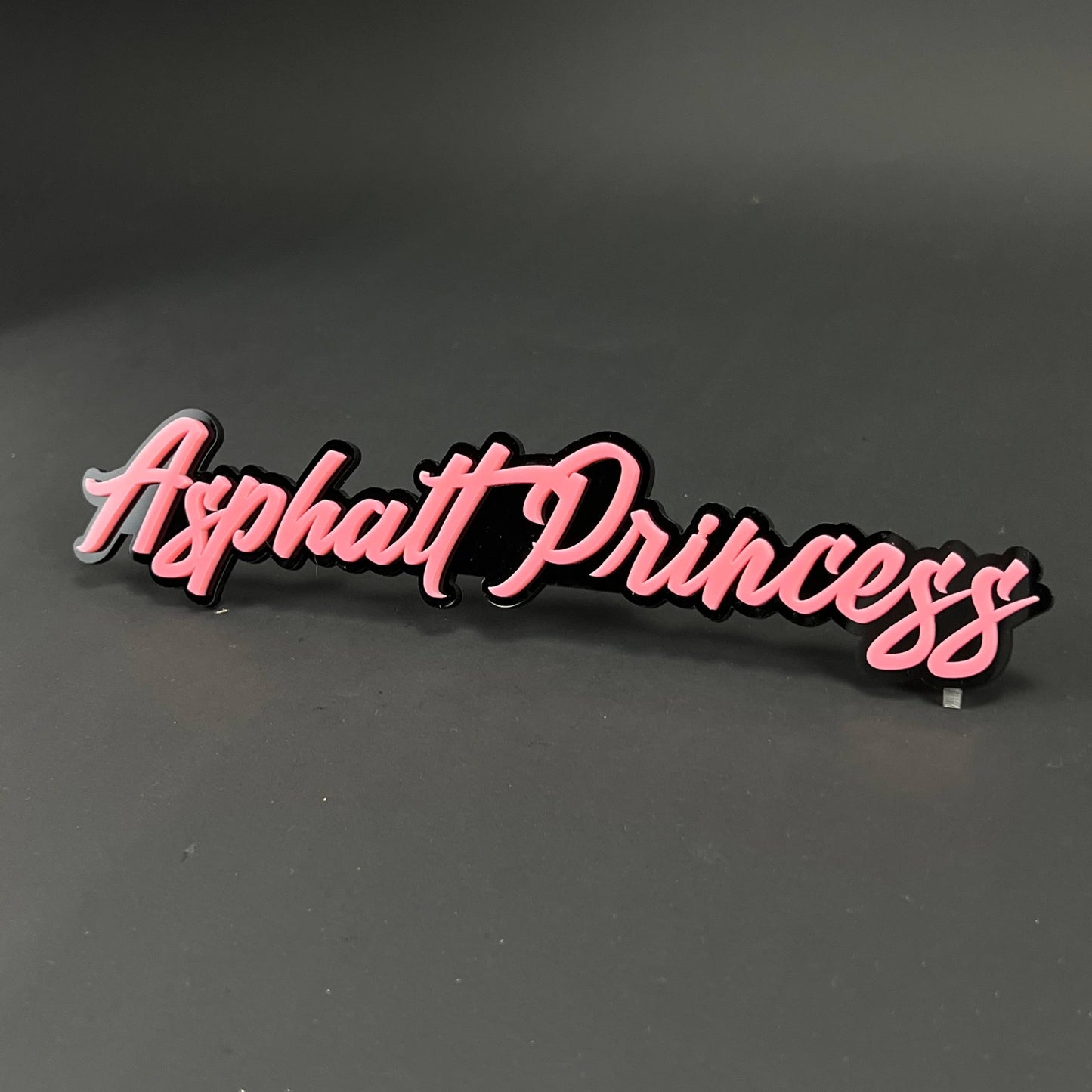 1PC Asphalt Princess 3D Acrylic Badge - Car Truck Emblem Fender Sticker
