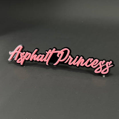 1PC Asphalt Princess 3D Acrylic Badge - Car Truck Emblem Fender Sticker
