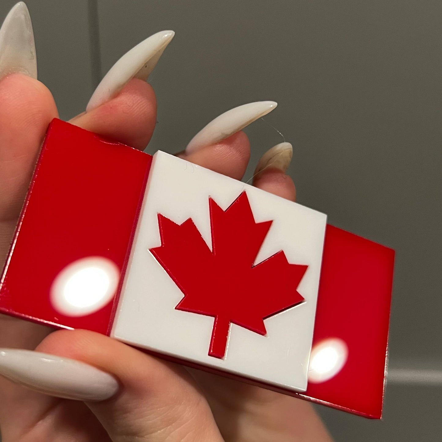 1PC Canada Flag 3D Acrylic Badge - Car Truck Emblem Fender Sticker