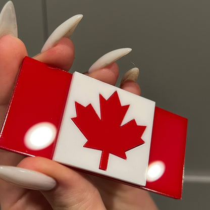 1PC Canada Flag 3D Acrylic Badge - Car Truck Emblem Fender Sticker