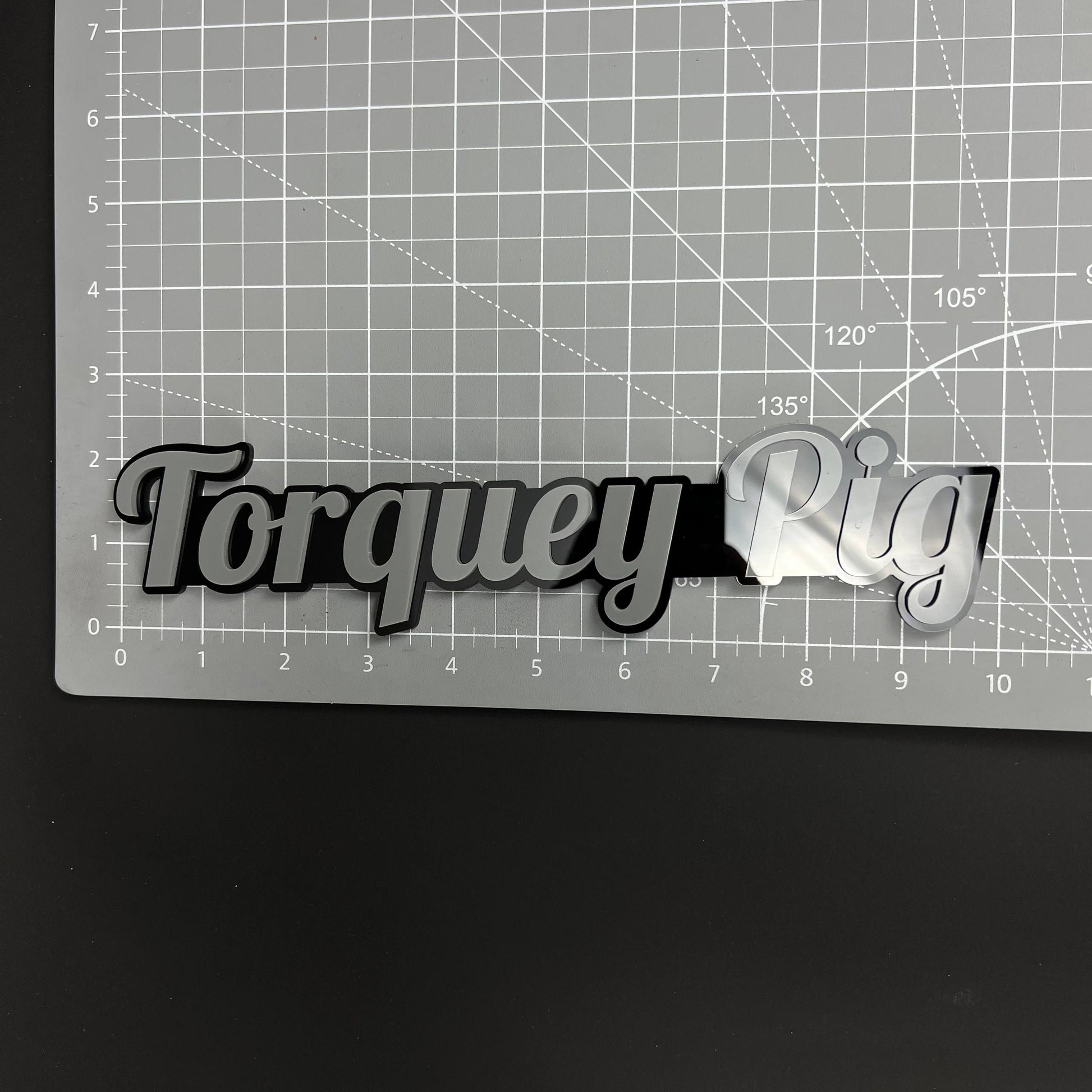 1PC Torquey Pig 3D Acrylic Badge - Car Truck Emblem Fender Sticker