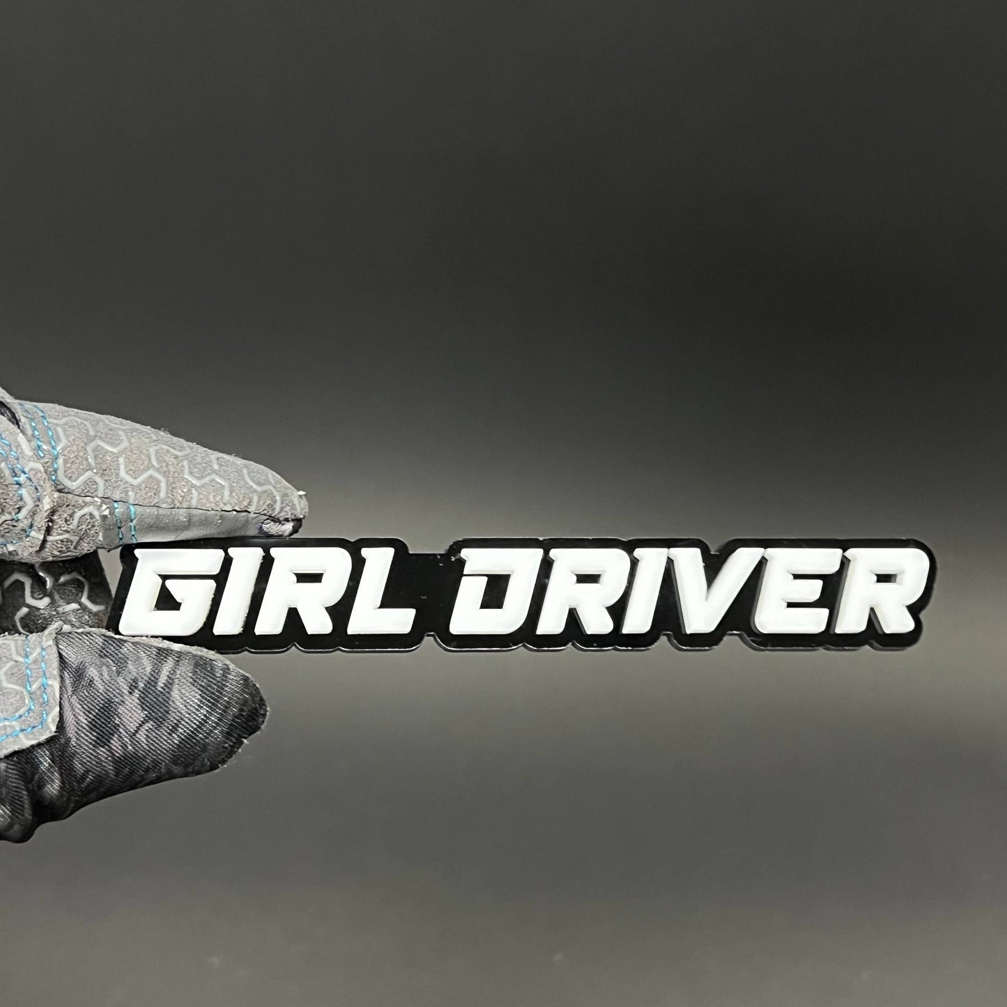 1PC GIRL DRIVER 3D Acrylic Badge - Car Truck Emblem Fender Sticker