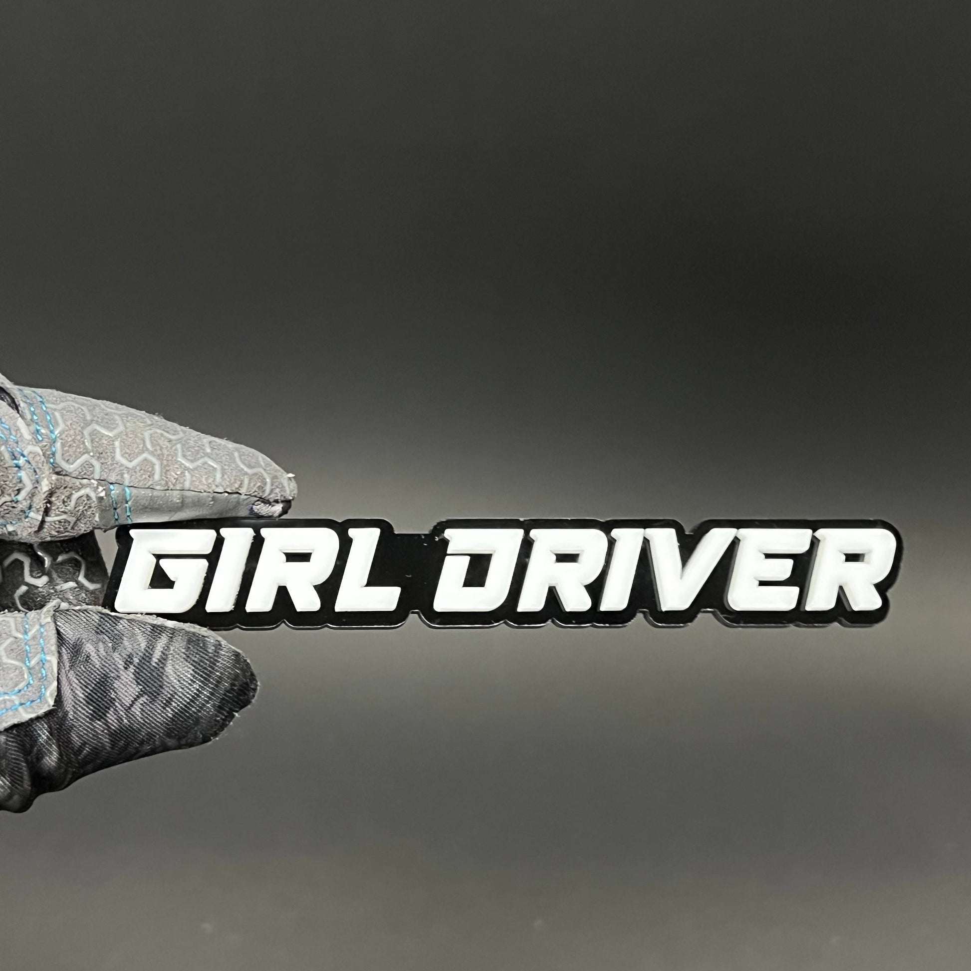 1PC GIRL DRIVER 3D Acrylic Badge - Car Truck Emblem Fender Sticker
