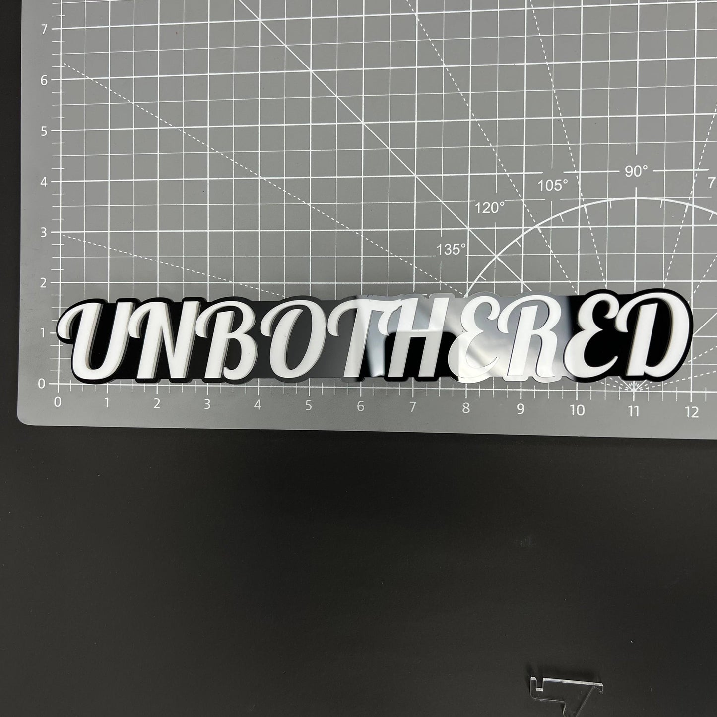 1PC UNBOTHERED 3D Acrylic Badge - Car Truck Emblem Fender Tailgate Trunk Sticker