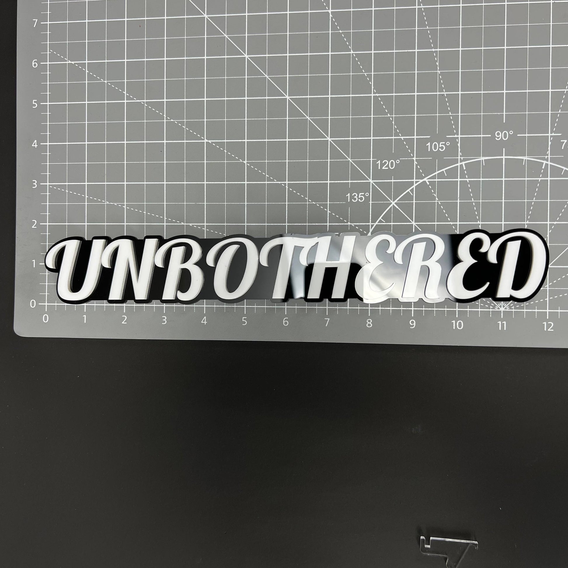 1PC UNBOTHERED 3D Acrylic Badge - Car Truck Emblem Fender Tailgate Trunk Sticker