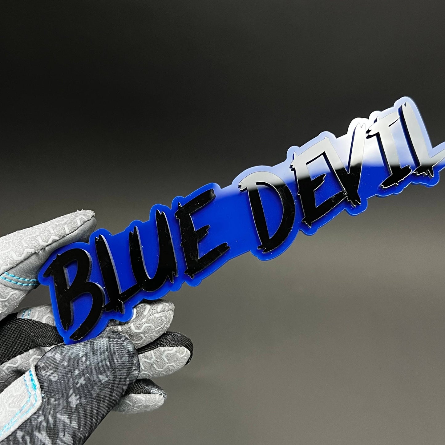 1PC BLUE DEVIL 3D Acrylic Badge - Car Truck Emblem Fender Tailgate Trunk Sticker