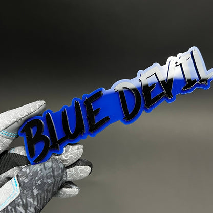 1PC BLUE DEVIL 3D Acrylic Badge - Car Truck Emblem Fender Tailgate Trunk Sticker