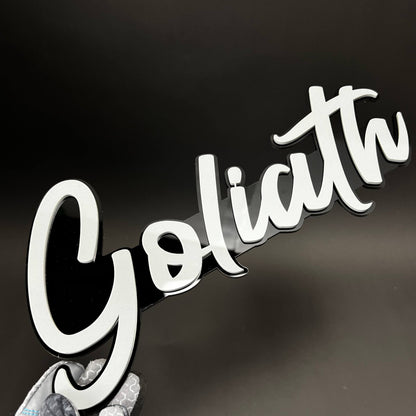 1PC Goliath 3D Acrylic Badge - Car Truck Emblem Fender Tailgate Trunk Sticker