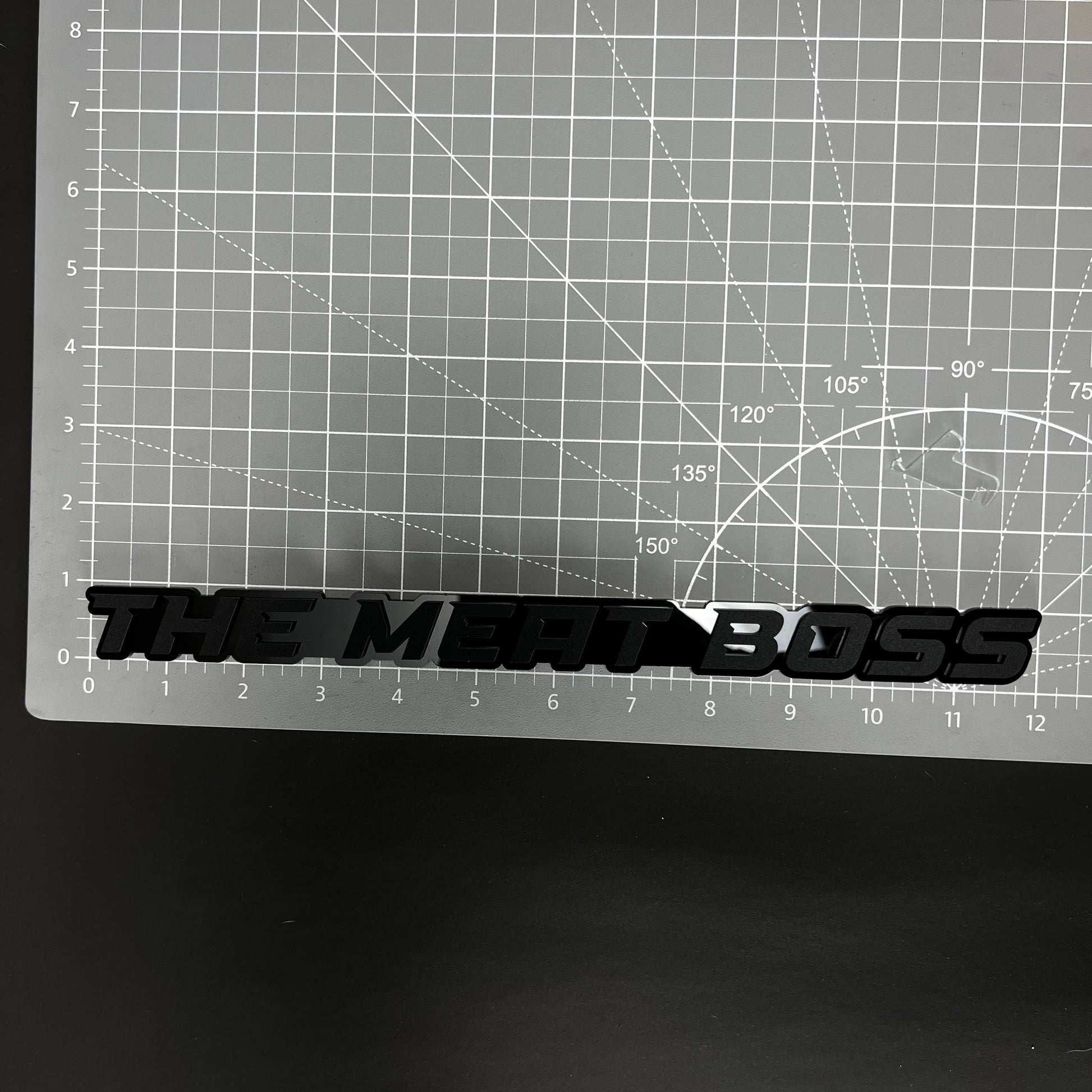 1PC THE MEAT BOSS 3D Acrylic Badge - Car Truck Emblem Fender Sticker