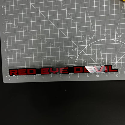 1PC RED EYE DEVIL 3D Acrylic Badge - Car Truck Emblem Fender Sticker