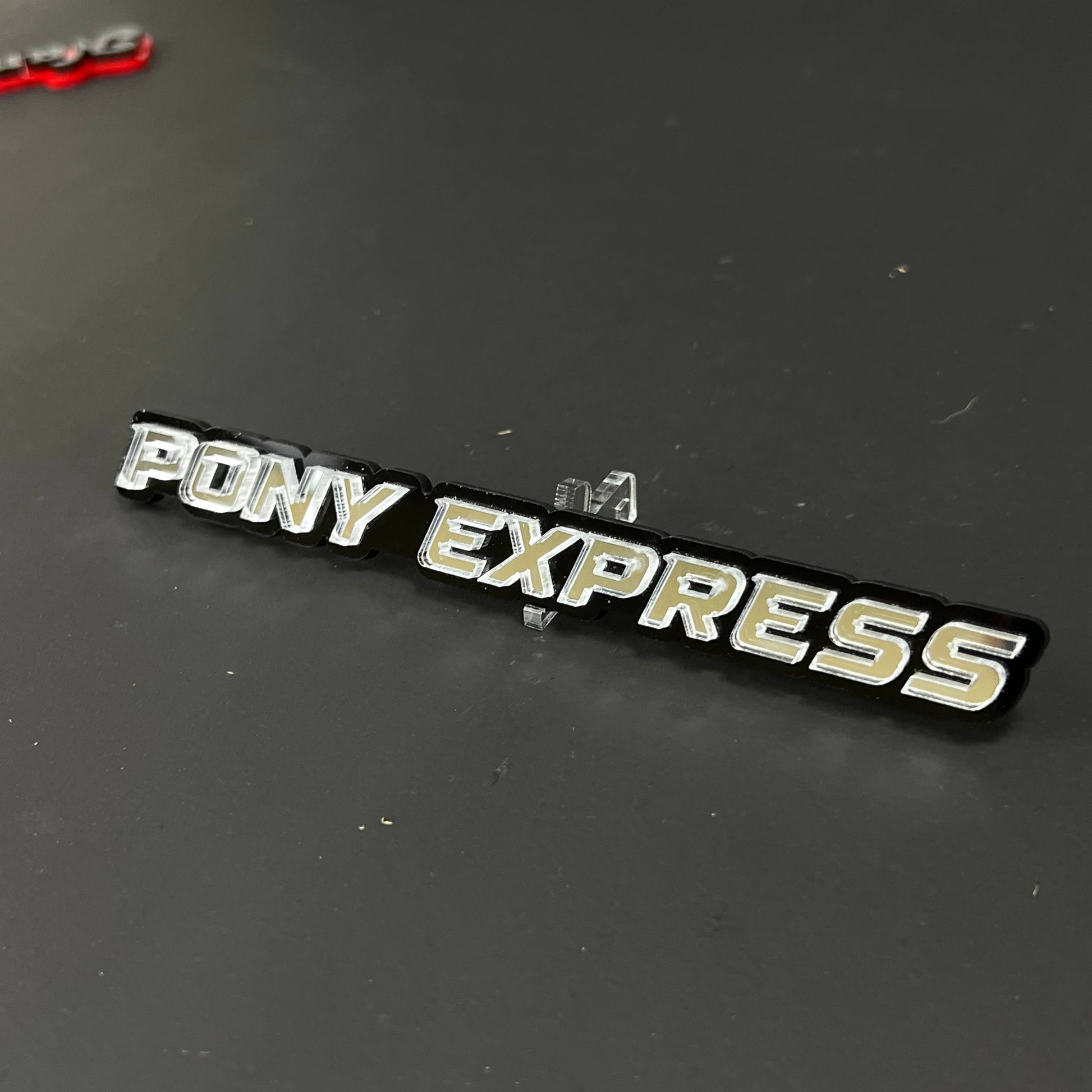 1PC PONY EXPRESS 3D Acrylic Badge - Car Truck Emblem Fender Sticker
