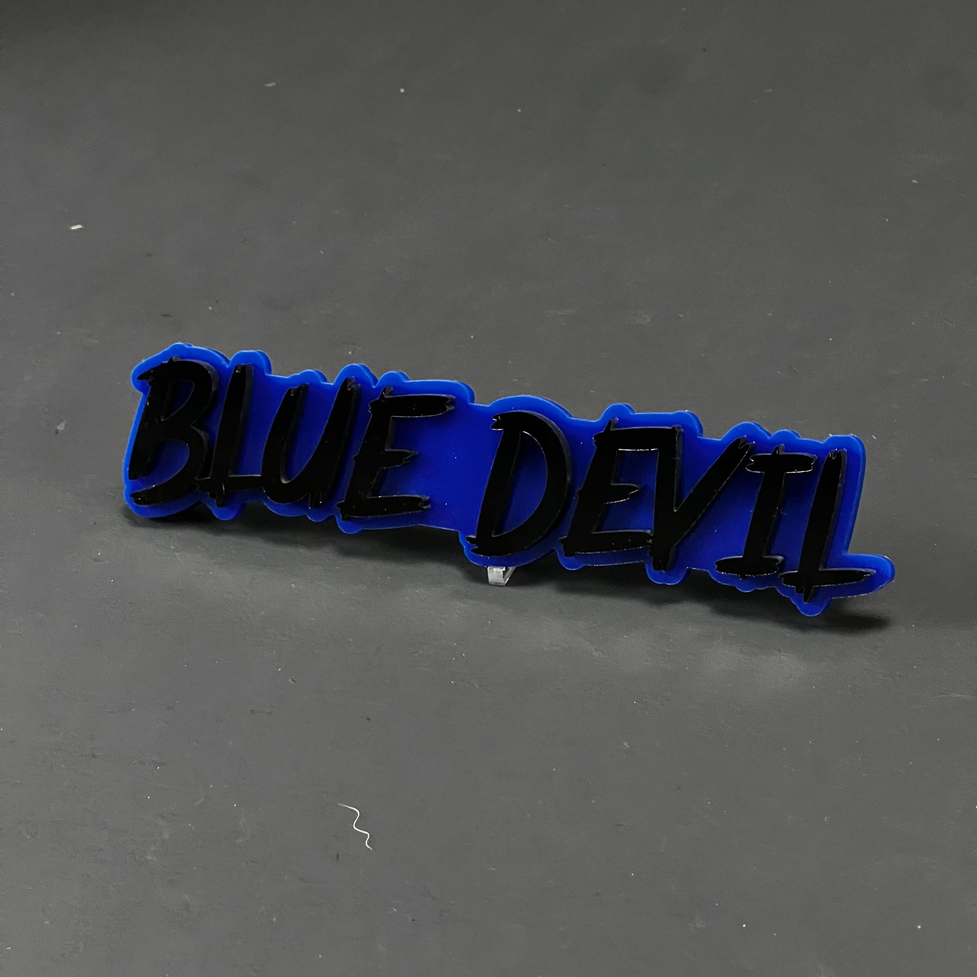 1PC BLUE DEVIL 3D Acrylic Badge - Car Truck Emblem Fender Tailgate Trunk Sticker