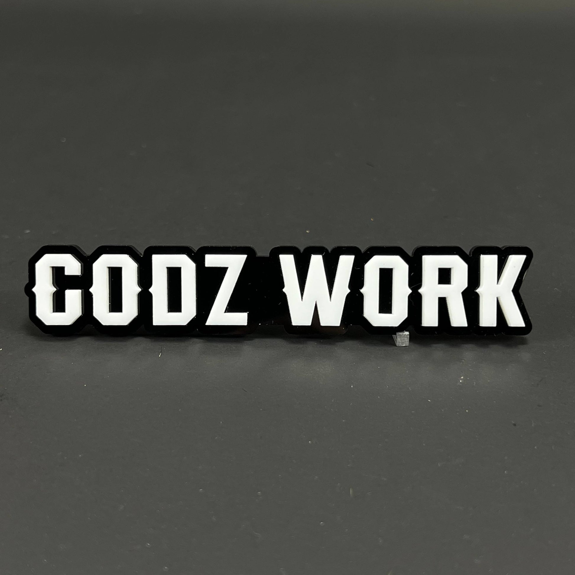 1PC GODZ WORK 3D Acrylic Badge - Car Truck Emblem Fender Tailgate Trunk Sticker