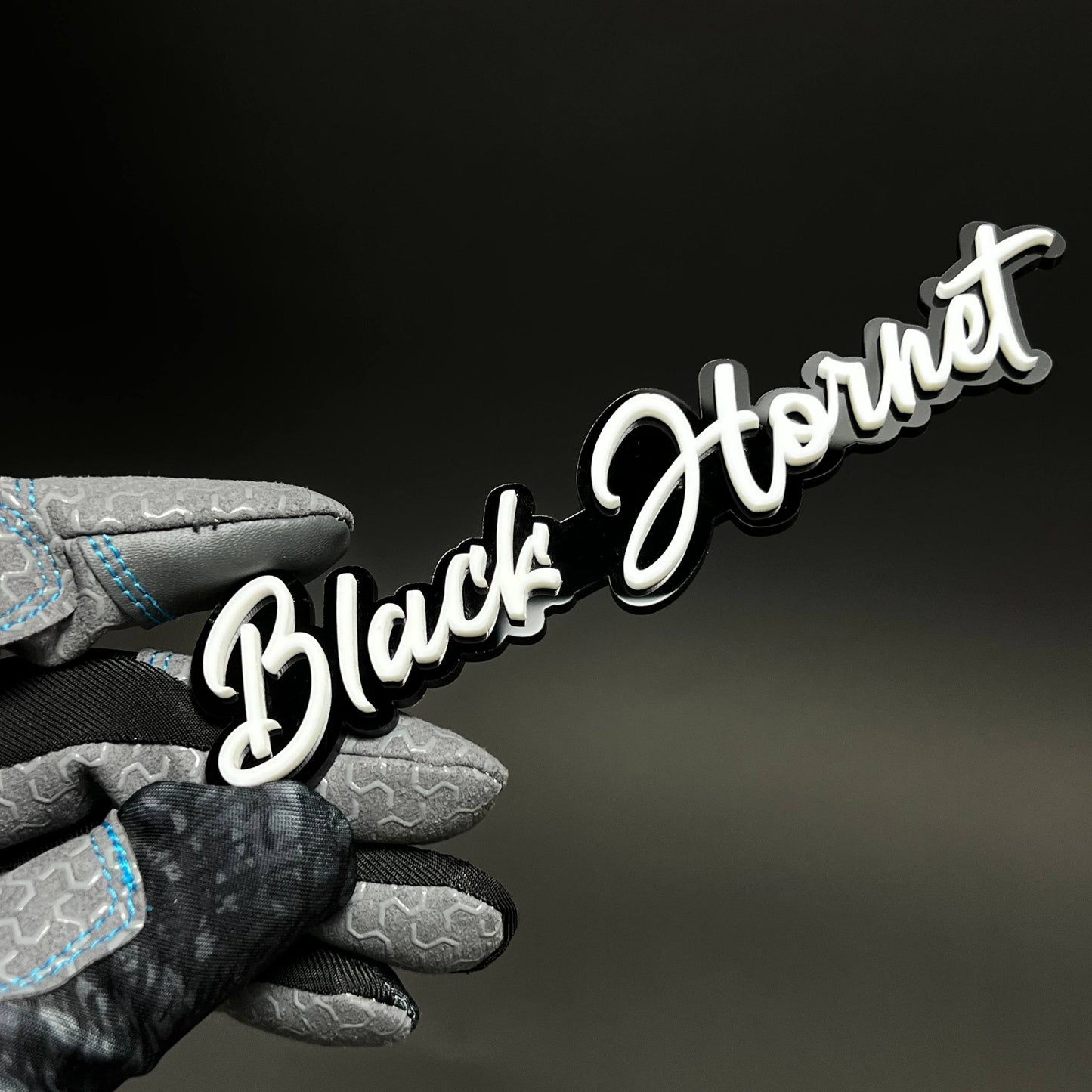 1PC Black Hornet 3D Acrylic Badge - Car Truck Emblem Fender Sticker