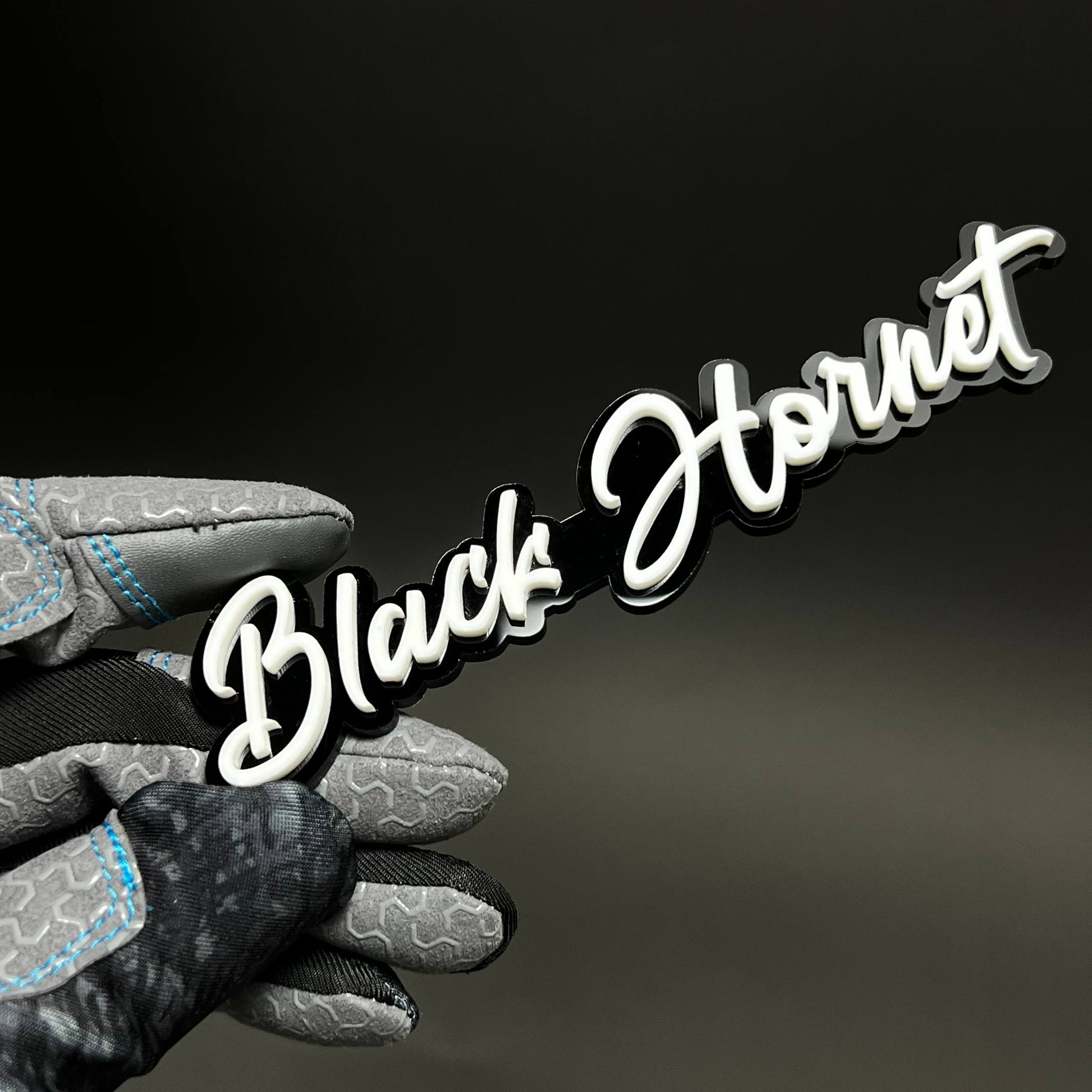 1PC Black Hornet 3D Acrylic Badge - Car Truck Emblem Fender Sticker