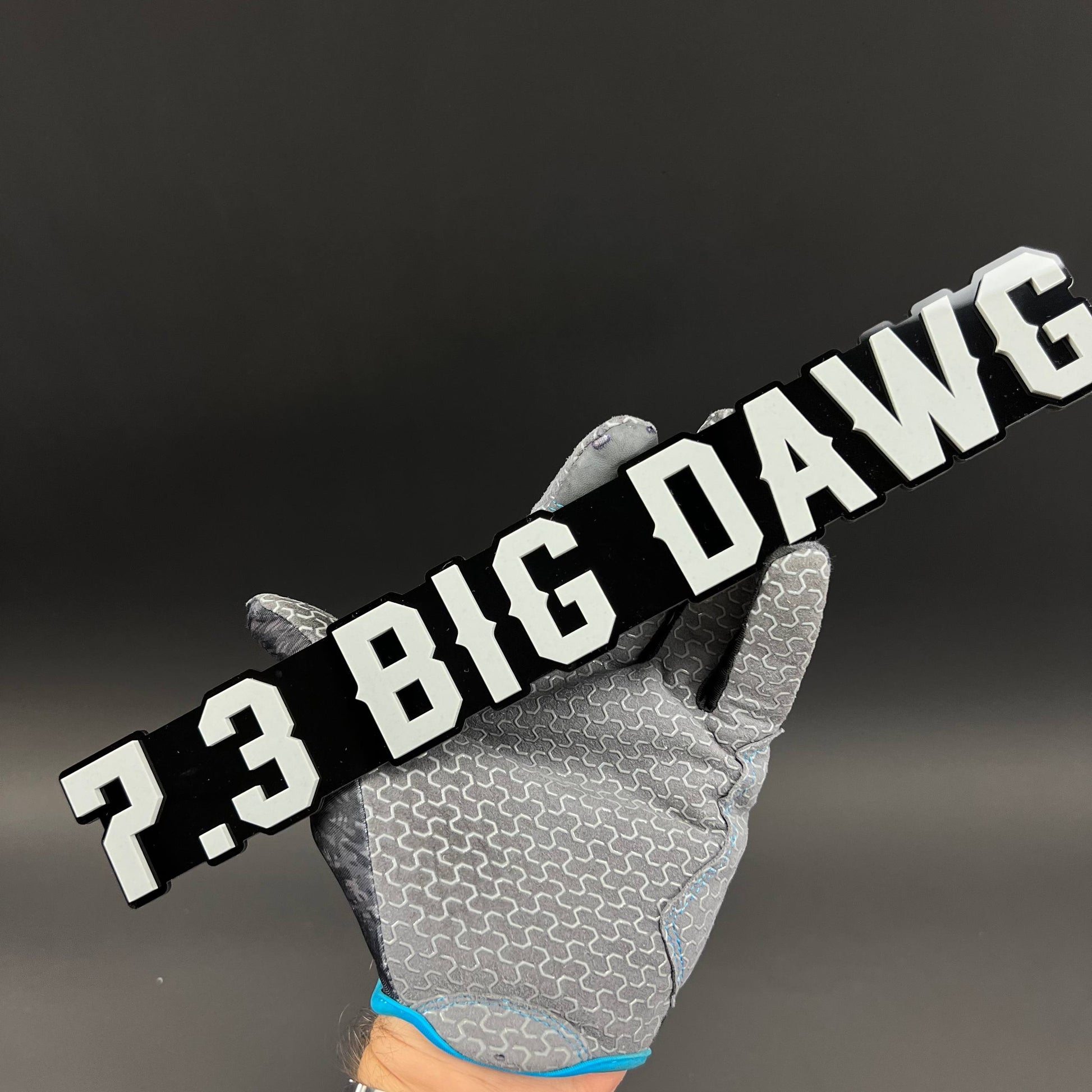 1PC 7.3 BIG DAWG 3D Acrylic Badge - Car Truck Emblem Fender Sticker