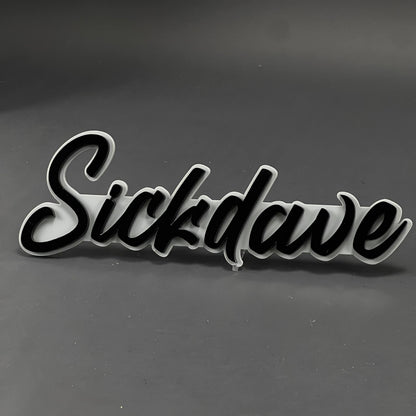 1PC Sickdave 3D Acrylic Badge - Car Truck Emblem Fender Tailgate Trunk Sticker
