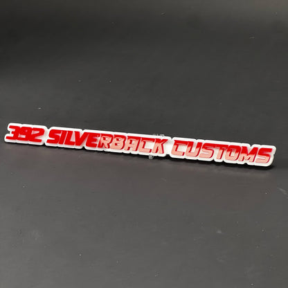 1PC 392 SILVERBACK CUSTOMS 3D Acrylic Badge - Car Truck Emblem Fender Sticker