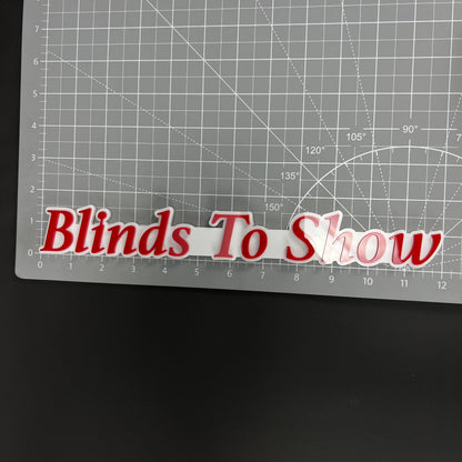 1PC Blinds To Show 3D Acrylic Badge - Car Truck Emblem Fender Sticker