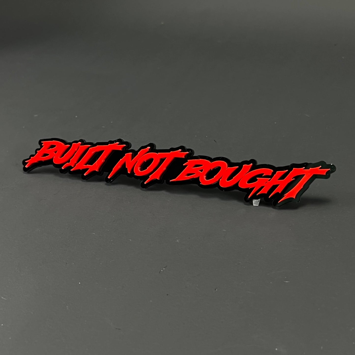 1PC BUILT NOT BOUGHT 3D Acrylic Badge - Car Truck Emblem Fender Sticker