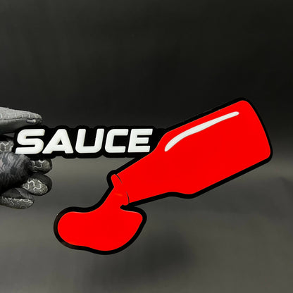 1PC SAUCE 3D Acrylic Badge - Car Truck Emblem Fender Tailgate Trunk Sticker
