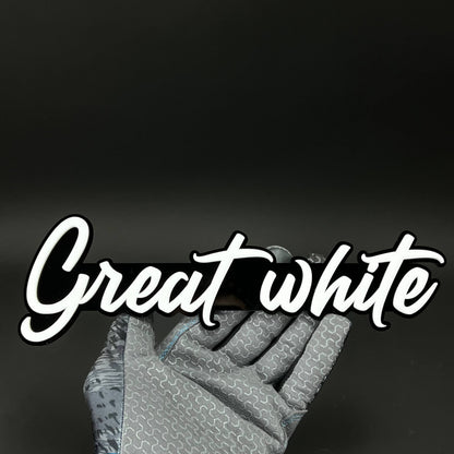 1PC Great white 3D Acrylic Badge - Car Truck Emblem Fender Sticker