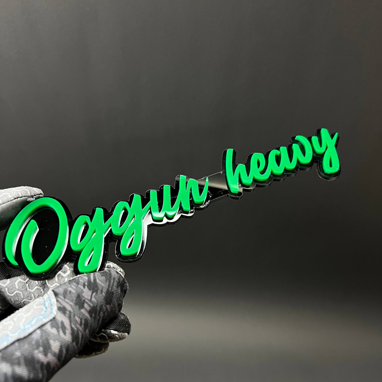 1PC Oggun heavy 3D Acrylic Badge - Car Truck Emblem Fender Sticker